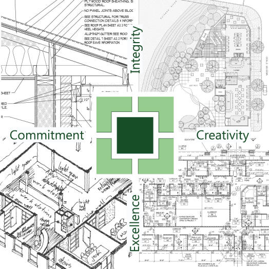 Quadrant Design details, presentation drawings, sketches